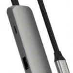 Satechi 4-in-1 Slim Multiport Adapter USB-C Docking Station με HDMI 4K PD Γκρι