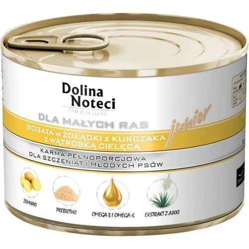 Dolina Noteci Premium Junior Υγρή Τροφή για Κουτάβια σε Κονσέρβα με Κοτόπουλο, Συκώτι και Χοιρινό 185gr 5902921300465 - Image 1