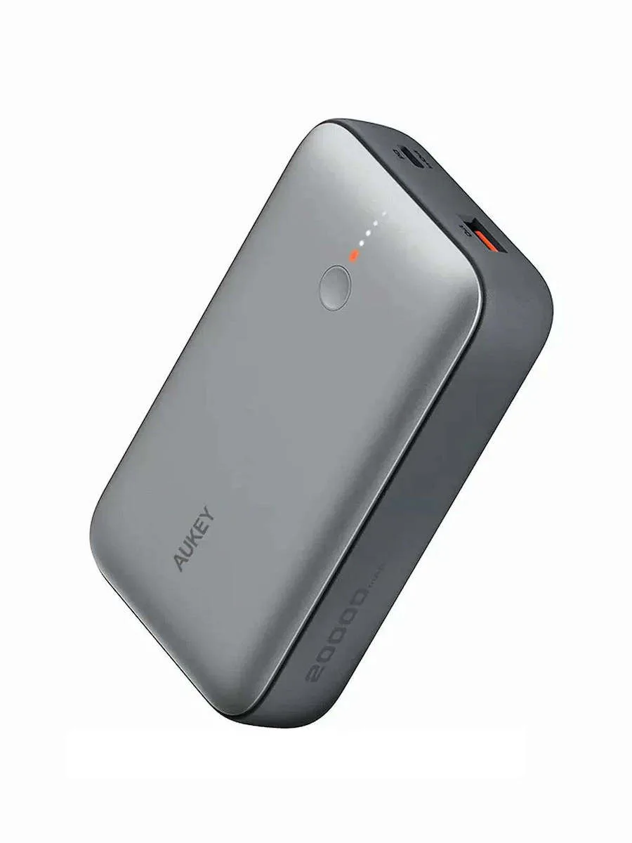Aukey PB-Y57 Spark Mini Power Bank 20000mAh 22.5W με Θύρα USB-A και Θύρα USB-C Power Delivery Γκρι - Image 1