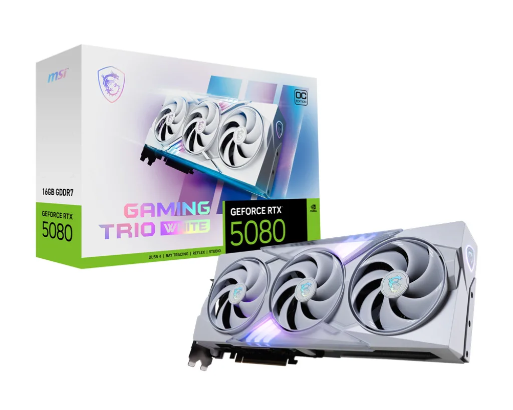 20250414135533_msi_geforce_rtx_5080_16gb_gddr7_gaming_trio_oc_white_karta_grafikon_v531_045r MSI GeForce RTX 5080 16GB GDDR7 Gaming Trio OC White Κάρτα Γραφικών V531-045R - Image 1
