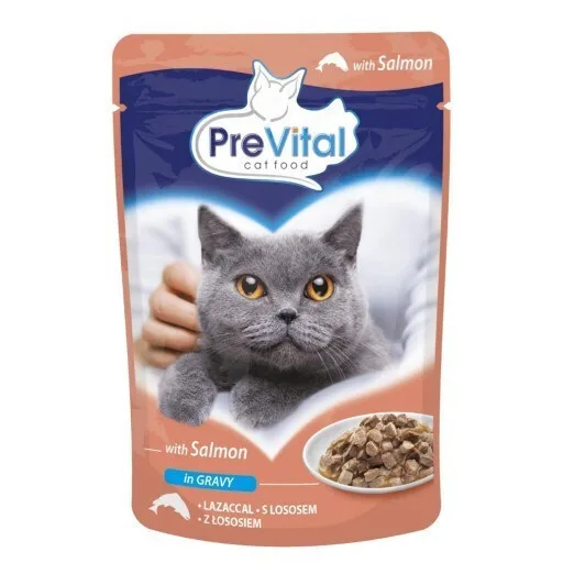 20250415095426_prevital_ygri_trofi_gia_gates_me_solomo_100gr PreVital Υγρή Τροφή για Γάτες σε Φακελάκι με Σολομό 100gr - Image 1