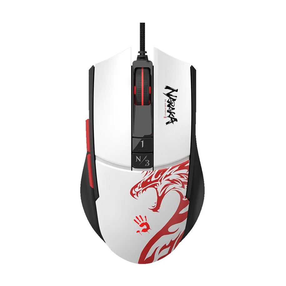 A4Tech BLOODY L65 MAX Gaming Ποντίκι 12000 DPI Black/White - Image 1