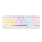 Baracuda Dolphin Gaming Μηχανικό Πληκτρολόγιο 60% με Custom Red διακόπτες και RGB φωτισμό (Αγγλικό US) Λευκό