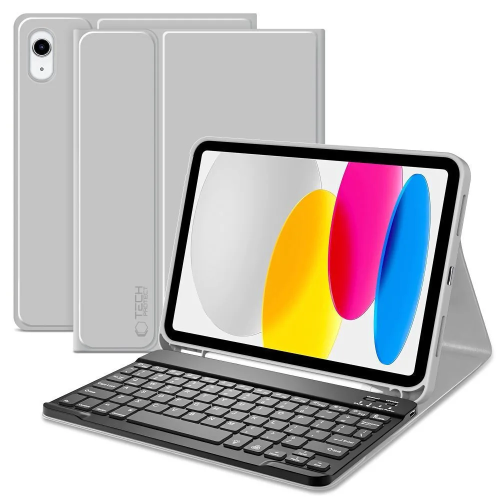 Tech-Protect Sc Pen Flip Cover με Πληκτρολόγιο στα Αγγλικά US Γκρι (iPad 2025 11" / iPad 2022 10.9'') - Image 1