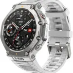 Amazfit T-Rex 3 Stainless Steel 48mm Αδιάβροχο Smartwatch με Παλμογράφο (Hazy Gray)