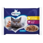 PreVital Υγρή Τροφή για Γάτες με Κοτόπουλο 4x100gr