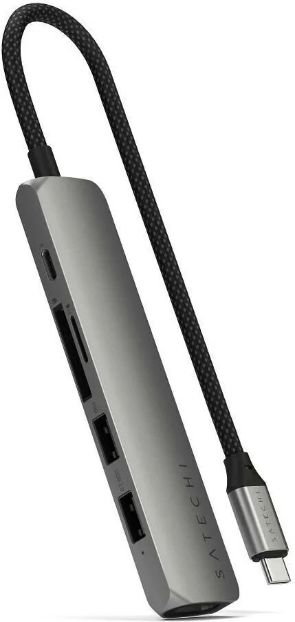 20250428171340_satechi_st_p6sm_usb_a_usb_c_docking_station_me_hdmi_4k_pd_gri Satechi ST-P6SM USB-A / USB-C Docking Station με HDMI 4K PD Γκρι - Image 1