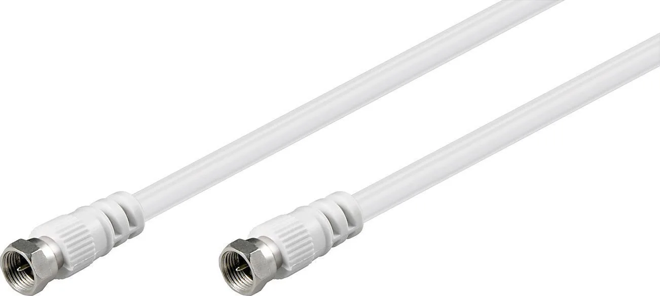 Goobay Καλώδιο Κεραίας Coax male - Coax female Λευκό 5m (11725) 1τμχ - Image 1