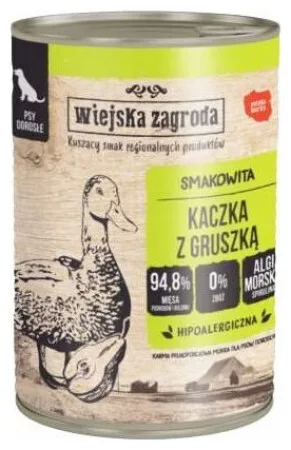 Wiejska Zagroda Υγρή Τροφή Σκύλων σε Κονσέρβα με Πάπια, Γαλοπούλα και Αρνί χωρίς Σιτηρά 800gr - Image 1