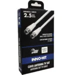 Innohit Καλώδιο Κεραίας Coax male - Coax female Λευκό 2.5m 1τμχ