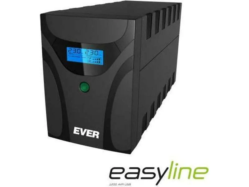 Ever Power Systems Easyline 1200 AVR USB UPS Line-Interactive 1200VA 600W με 4 Πρίζες - Image 1