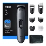 Braun Series 3 Επαναφορτιζόμενη Κουρευτική Μηχανή Γκρι AIO3540