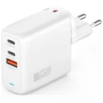 4Smarts Φορτιστής Χωρίς Καλώδιο GaN με Θύρα USB-A και 2 Θύρες USB-C 65W Quick Charge 3.0 Λευκός (43675)