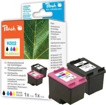 Peach Πακέτο Συμβατών Μελανιών Εκτυπωτή InkJet Canon PGI-525/CLI-526 19ml Πολλαπλό (Color) / Μαύρο 1τμχ PI100-140 - Image 1
