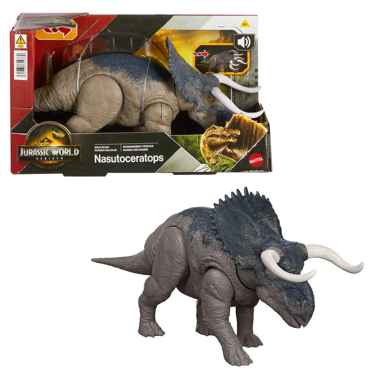 Φιγούρα Δράσης Nasutoceratops Jurassic World Δεινόσαυρος με Ήχους 30εκ. JGC81 - Image 1