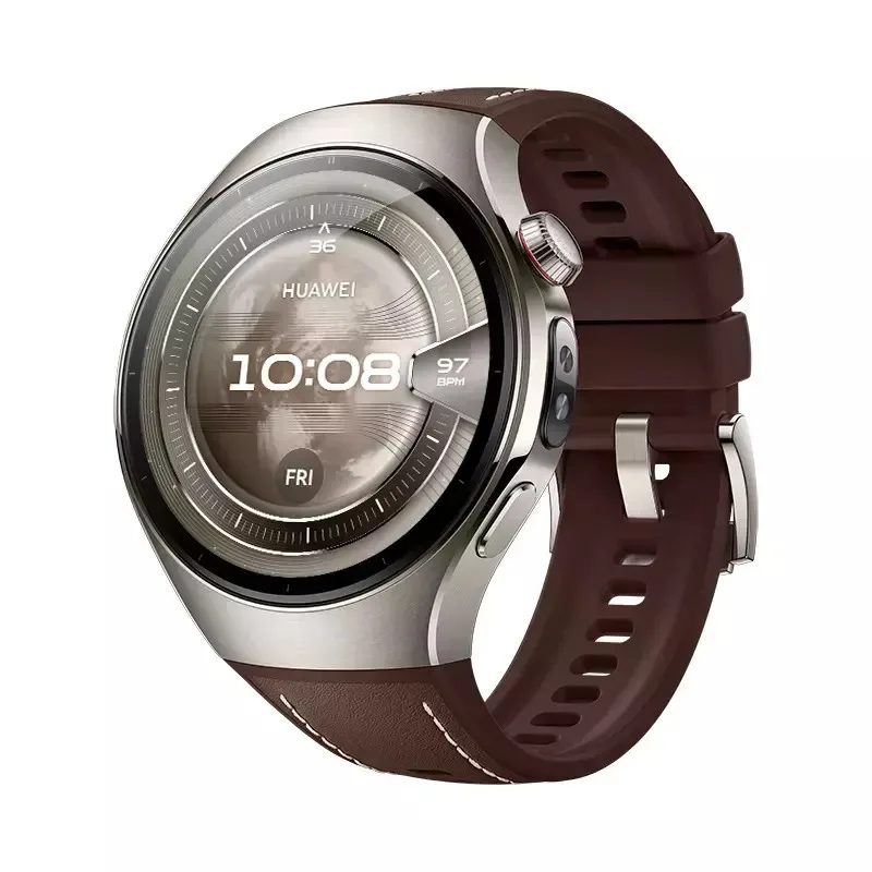 Huawei Watch 5 Titanium 46mm Αδιάβροχο με eSIM και Παλμογράφο (Καφέ) - Image 1