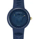 Versace Ανδρικό Ρολόι Μπαταρίας με Μπλε Καουτσούκ Λουράκι VE6G00623