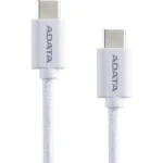 Adata USB 2.0 Cable USB-C male - USB-C 100W Λευκό 1m CACC-100PN-WH