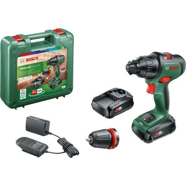 Bosch Advanced Impact 18 Κρουστικό Δραπανοκατσάβιδο Μπαταρίας Brushless 18V 2x1.5Ah 06039B510E - Image 1