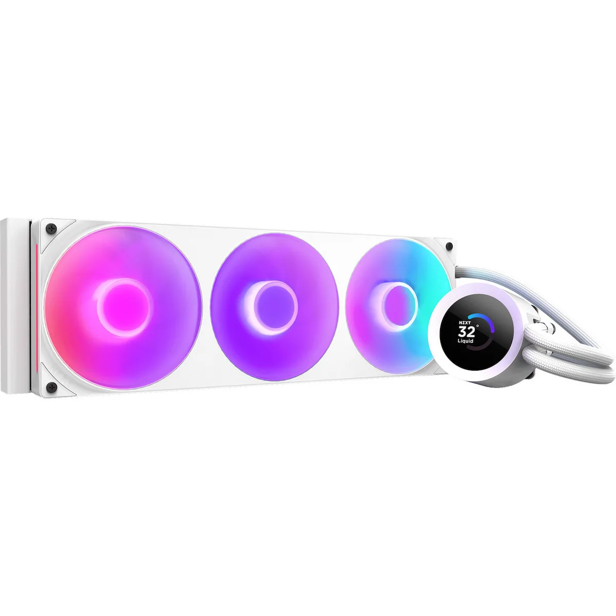 NZXT Kraken Plus (v2) Υδρόψυξη Επεξεργαστή Τριπλού Ανεμιστήρα 120mm για Socket AM4/AM5/1700/1200/115x με RGB Φωτισμό Λευκή - Image 1