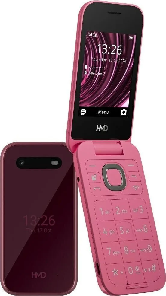 20250603102522_hmd_2660_flip_dual_sim_kinito_me_megala_koumpia_roz HMD 2660 Flip Dual SIM Κινητό με Μεγάλα Κουμπιά Ροζ - Image 1