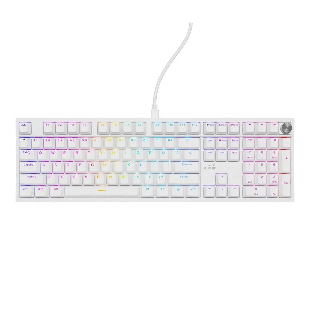 Genesis Thor 404 Gaming Μηχανικό Πληκτρολόγιο Tenkeyless με Gateron Yellow Pro διακόπτες και RGB φωτισμό (Αγγλικό US) Λευκό - Image 1