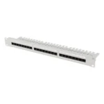 Lanberg Patch Panel για Rack 1U 19" 24 Θυρών Γκρι