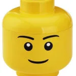 LEGO Παιδικό Κουτί Αποθήκευσης από Πλαστικό Head Κίτρινο 16x16x18cm 5005529