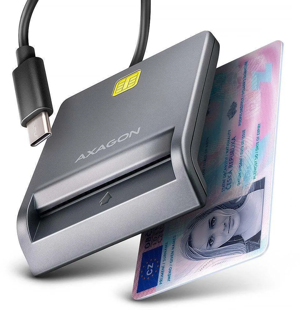 Axagon Card Reader Type-C για SmartCard - Image 1