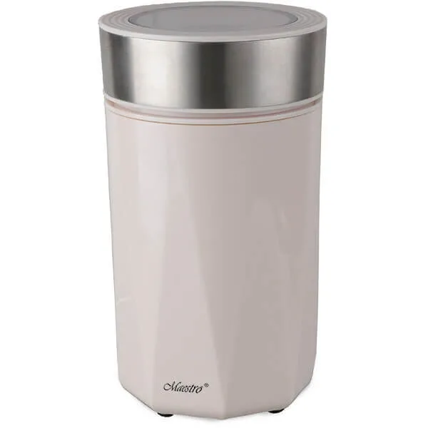 20250610172805_maestro_mr_456_ivory_ilektrikos_mylos_kafe_150w_me_choritikotita_50gr_kafe Maestro MR-456-IVORY Ηλεκτρικός Μύλος Καφέ 150W με Χωρητικότητα 50gr Ασημί - Image 1