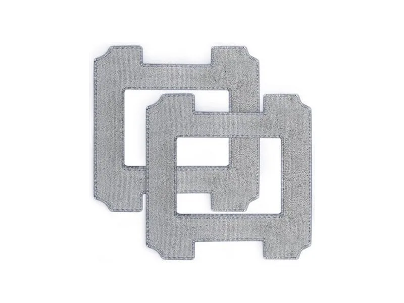 Set 2 Ecovacs Microfiber Cleaning Pads Compatible Winbot Mini Gray - Image 1