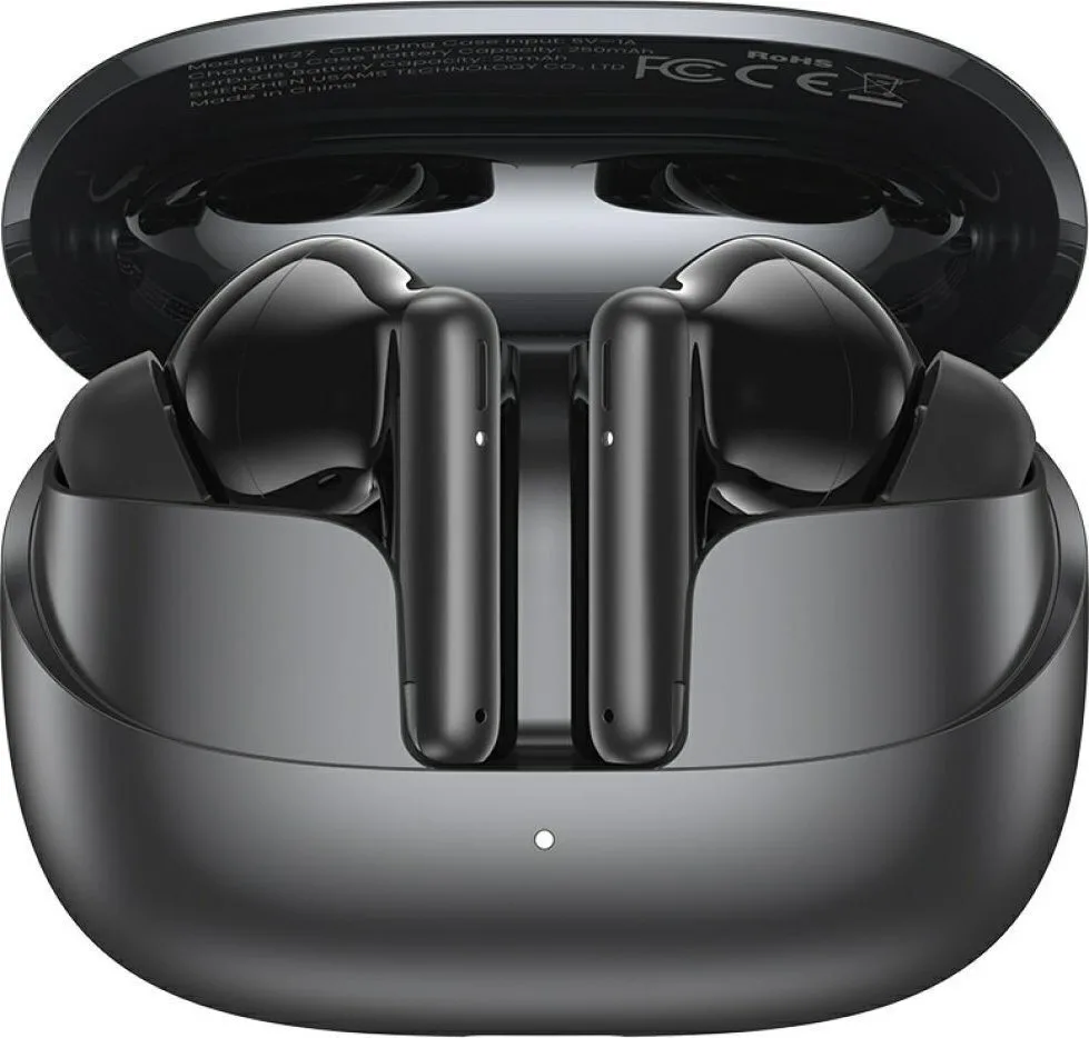 Usams IF27 In-ear Bluetooth Handsfree Ακουστικά με Θήκη Φόρτισης Μαύρα - Image 1