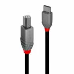 Lindy USB 2.0 Cable USB-C male - USB-B male Μαύρο 3m (36943)
