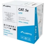 Lanberg U/UTP Cat.6 Καλώδιο Δικτύου Ethernet 305m Γκρι 1τμχ