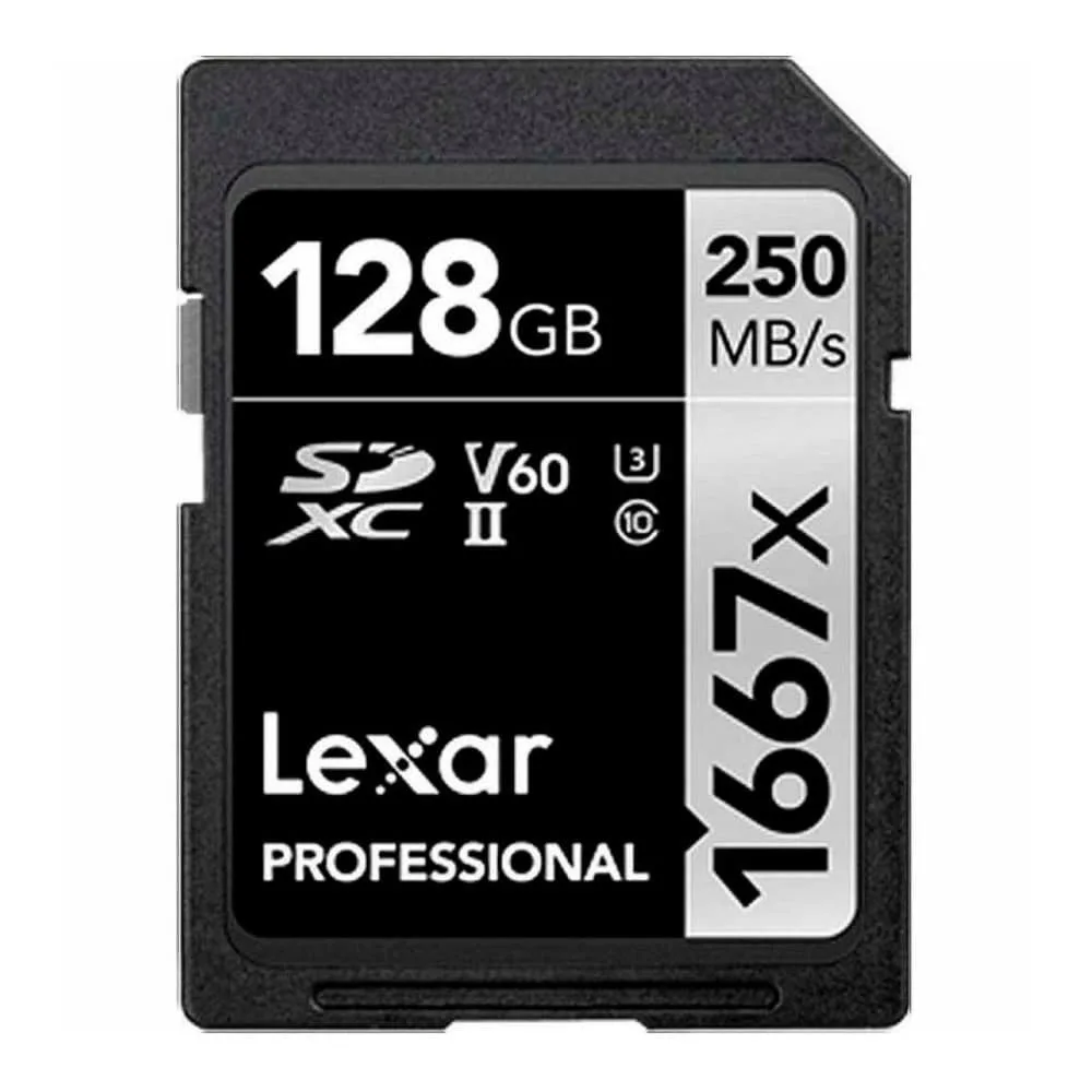 20250618170628_lexar_professional_1667x_sdxc_128gb_class_10_u3_v60_uhs_ii Lexar Professional 1667x SDXC 128GB U3 V60 UHS-II 250MB/s - Image 1