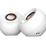 Creative Pebble Pro Ηχεία Υπολογιστή 2.0 με RGB Φωτισμό και Bluetooth Ισχύος 20W σε Λευκό Χρώμα