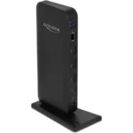 DeLock USB-C Docking Station με HDMI/DisplayPort 4K Ethernet Μαύρο (87746)
