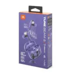 JBL Tune Beam 2 Ghost Edition In-ear Bluetooth Handsfree Ακουστικά με Αντοχή στον Ιδρώτα και Θήκη Φόρτισης Μωβ