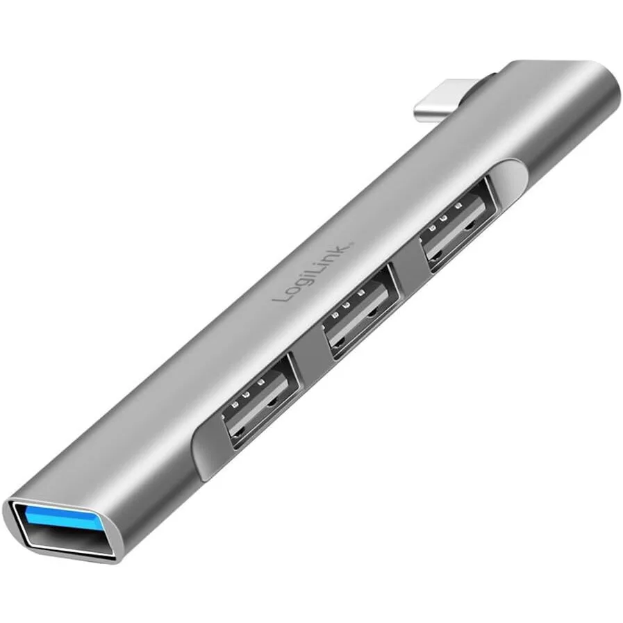 20250702112204_logilink_usb_3_2_hub_4_thyron_me_syndesi_usb_c_usb_a_gri_ua0437 LogiLink USB 3.2 Hub 4 Θυρών με σύνδεση USB-C / USB-A Γκρι (UA0437) - Image 1