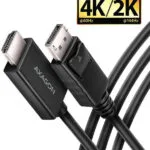 Axagon Cable DisplayPort male - HDMI male 1.8m Μαύρο