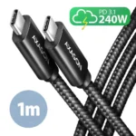 Axagon USB 2.0 Cable USB-C male - USB-C 240W Μαύρο 10m (AKAXNTUCM2CM10A)