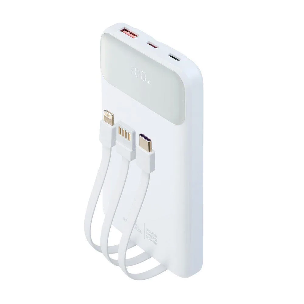 Rivacase VA2211 Power Bank 10000mAh 22.5W με Θύρα USB-A και Θύρα USB-C Λευκό - Image 1
