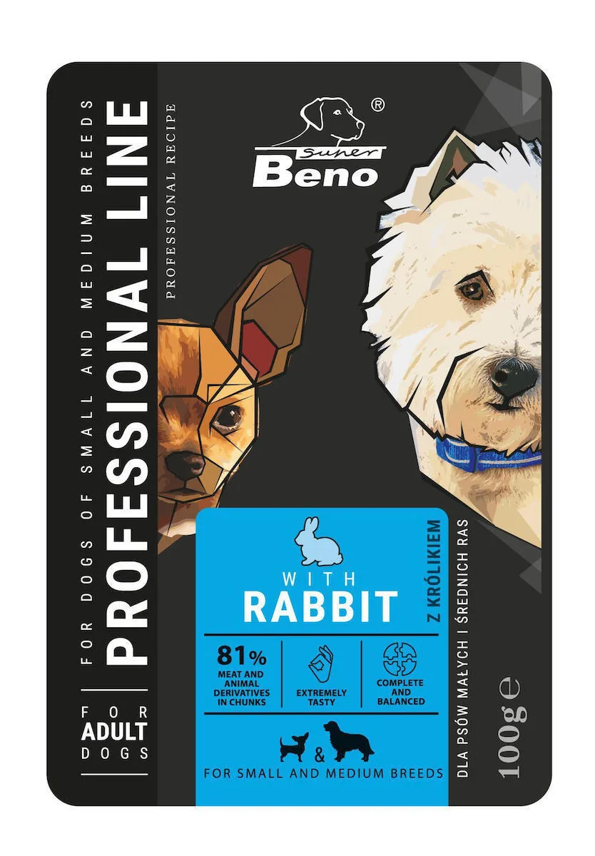 Dog Food Professional Line Υγρή Τροφή Σκύλων σε Φακελάκι με Κουνέλι 100gr DLPSBEKAM0004 - Image 1
