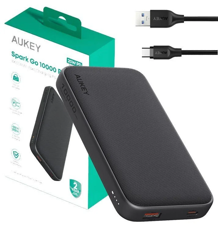 20250707120429_aukey_pb_y46p_usb_c_cable_power_bank_10000mah_20w_me_thyra_usb_a_kai_thyra_usb_c_power_delivery Aukey PB-Y46P USB-C cable Power Bank 10000mAh 20W με Θύρα USB-A και Θύρα USB-C Power Delivery Μαύρο - Image 1