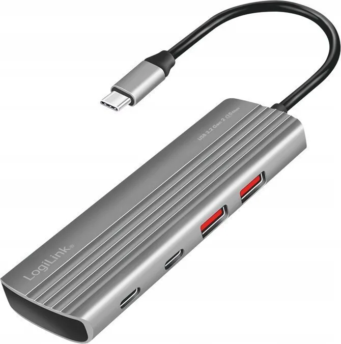 LogiLink USB 3.2 Hub 7 Θυρών με σύνδεση USB-A / USB-C Γκρι - Image 1