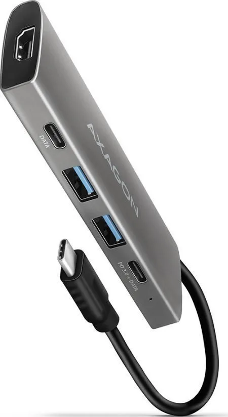 Axagon USB-C Docking Station με HDMI 4K PD Γκρι (HMC-5G21) - Image 1