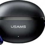 Usams E02 In-ear Bluetooth Handsfree Ακουστικά με Θήκη Φόρτισης Μαύρα