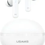 Usams E02 In-ear Bluetooth Handsfree Ακουστικά με Θήκη Φόρτισης Λευκά