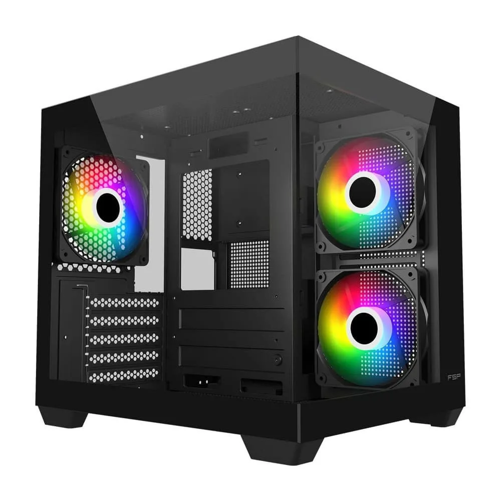 FSP/Fortron S140 Gaming Mini Tower Κουτί Υπολογιστή με ARGB Φωτισμό Μαύρο - Image 1