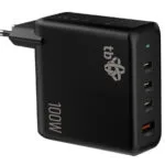 TB Print Φορτιστής Χωρίς Καλώδιο GaN με Θύρα USB-A και 3 Θύρες USB-C 100W Power Delivery Μαύρος